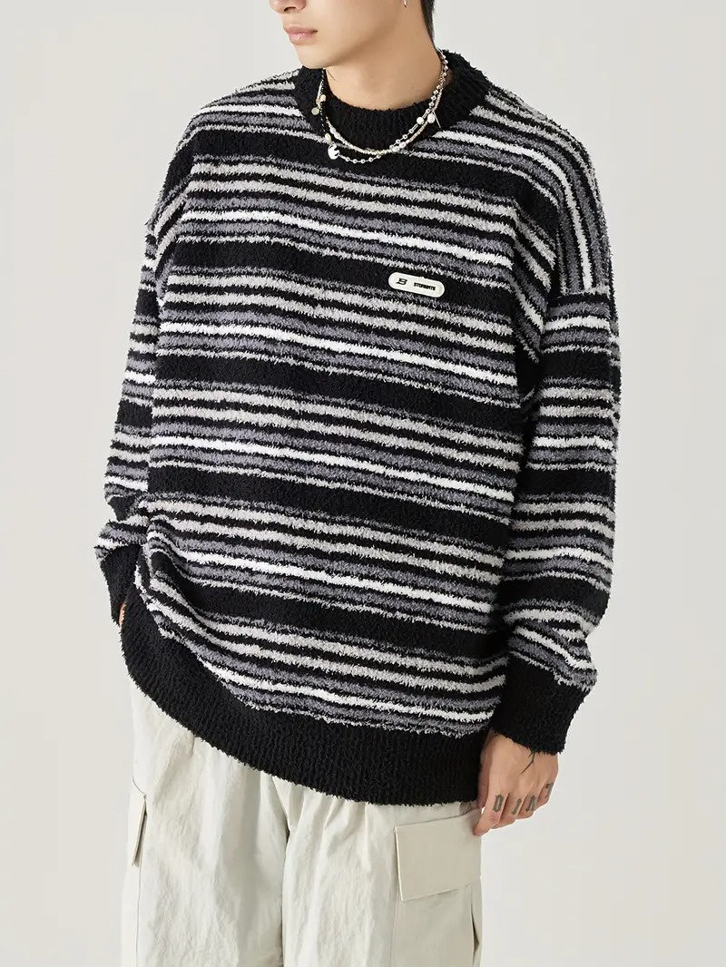 Men's Striped Crewneck Sweater