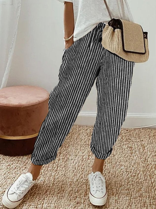 Trousers Womens Cotton Breathable Moisture Wicking Relaxed