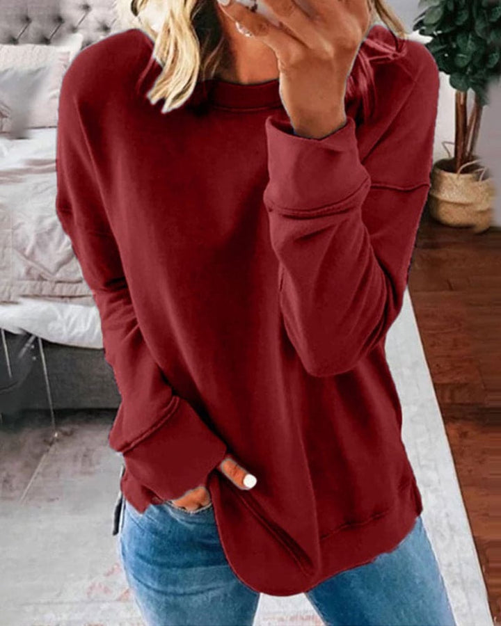Sweatshirt Womens Soft Brushed Relaxed Fit