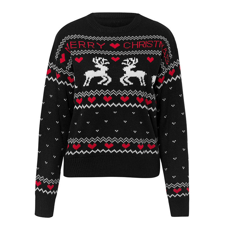 Christmas Jumper Womens Reindeer Merry Christmas Fair Isle Knitted - image 2