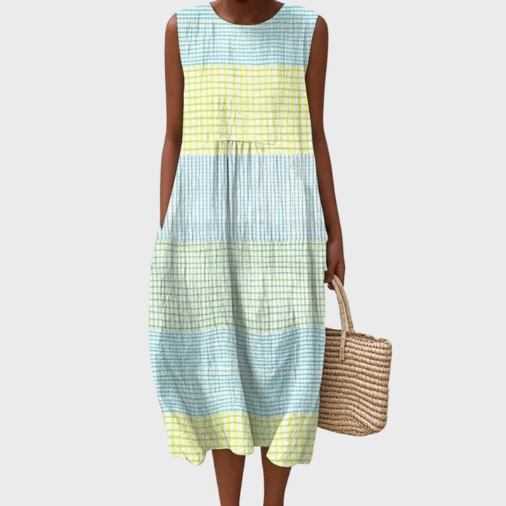 Knee Length Dress Womens Relaxed Fit Flowing Silhouette
