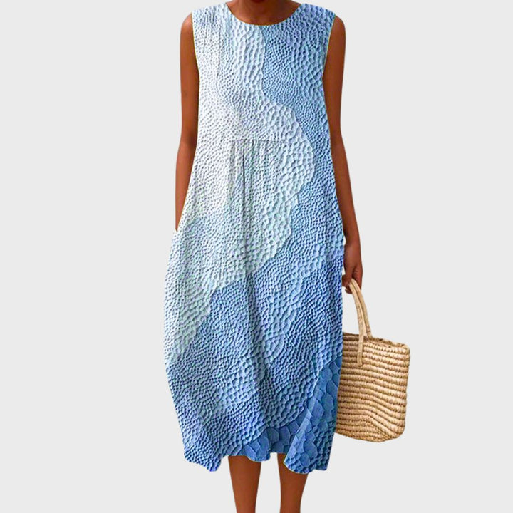 Knee Length Dress Womens Relaxed Fit Flowing Silhouette