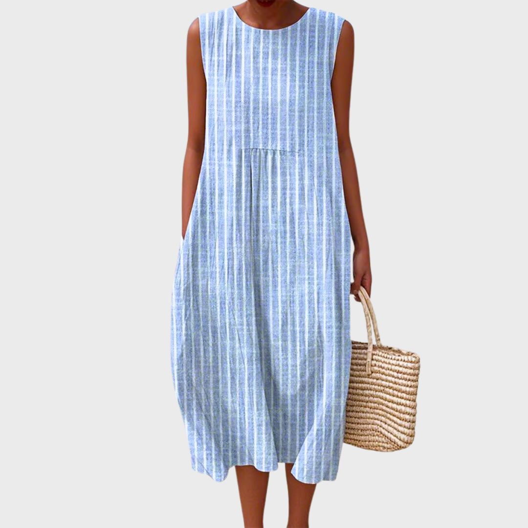 Knee Length Dress Womens Relaxed Fit Flowing Silhouette