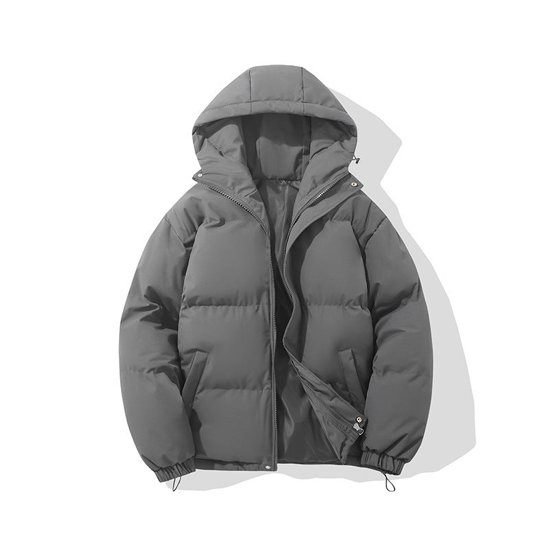Hooded Puffer Jacket Womens Zip Front Drawstring Hem Padded - image 4