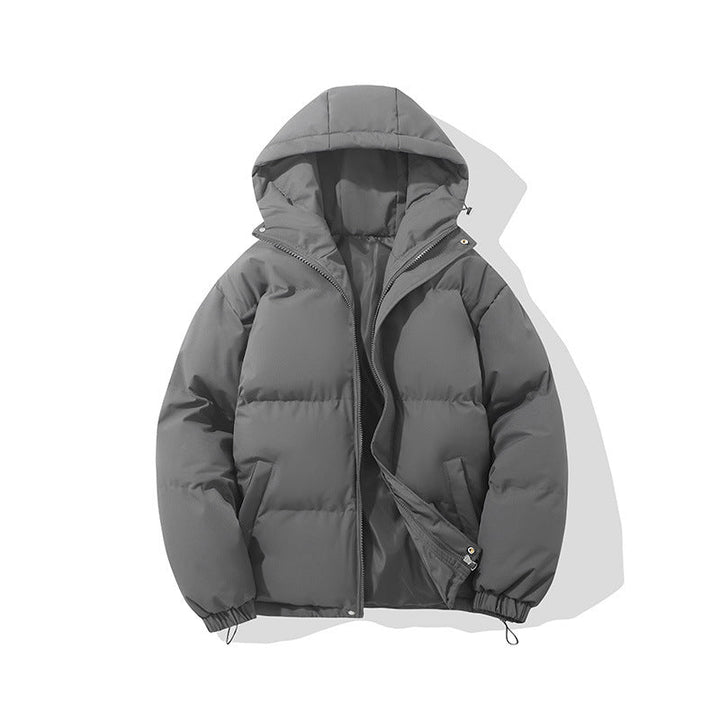 Hooded Puffer Jacket Womens Zip Front Drawstring Hem Padded - image 4