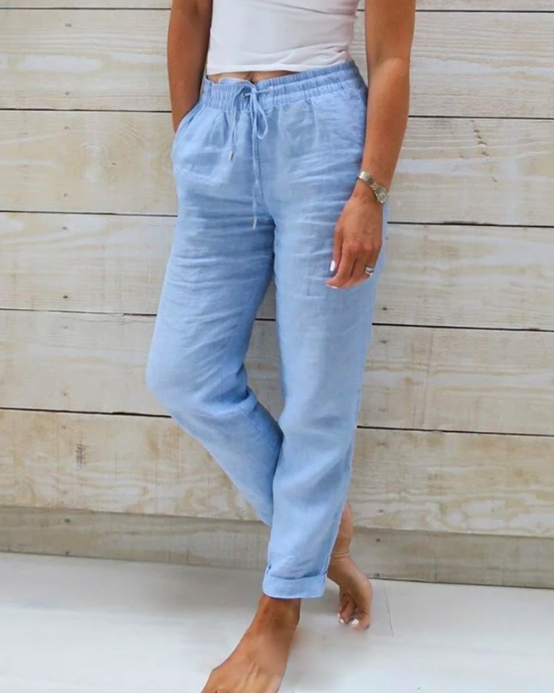 Trousers Womens Lightweight Stretch Fabric Relaxed