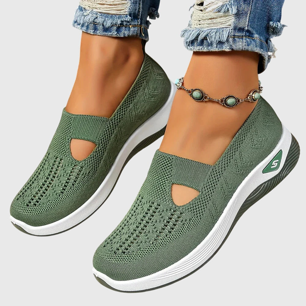 Slip On Shoes Womens Breathable Lining Wide Fit Cushioned Insole