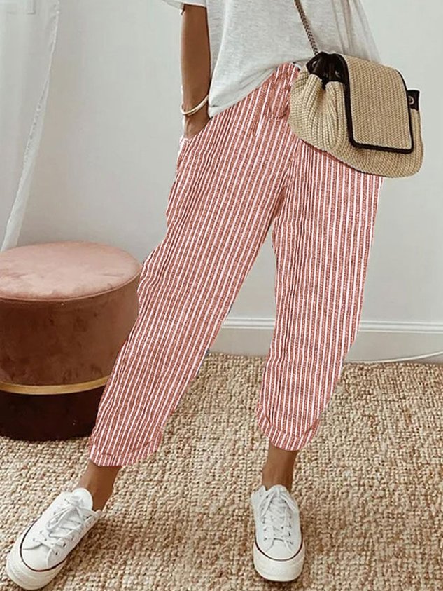 Trousers Womens Cotton Breathable Moisture Wicking Relaxed