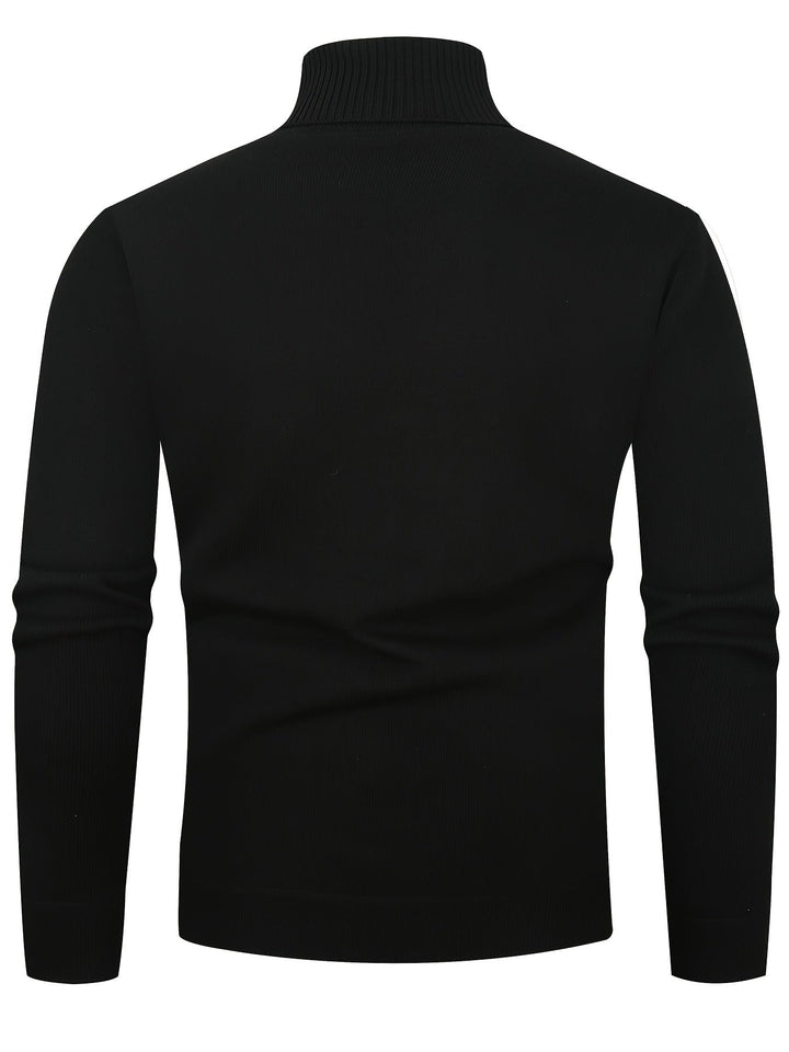 Jumper Womens High Neck Funnel Collar Textured Knit Dropped Shoulder Hip Length - image 11