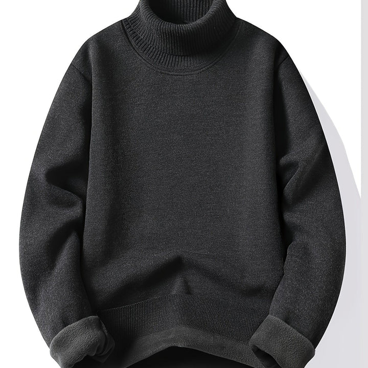Jumper Womens High Neck Funnel Collar Textured Knit Dropped Shoulder Hip Length - image 1