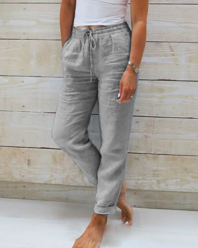 Trousers Womens Lightweight Stretch Fabric Relaxed