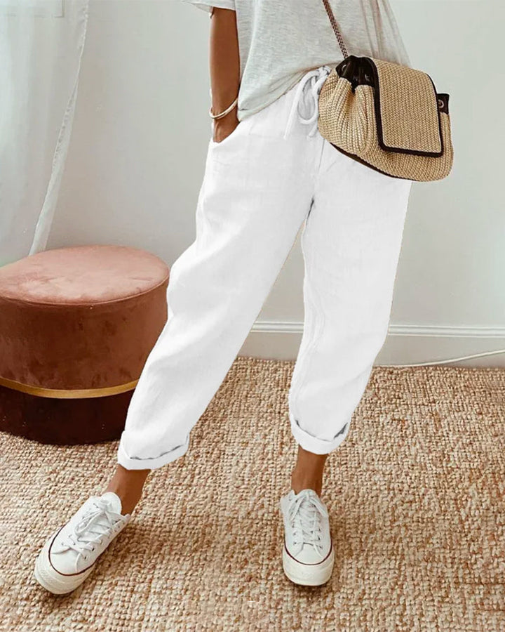 Trousers Womens Cotton Breathable Moisture Wicking Relaxed