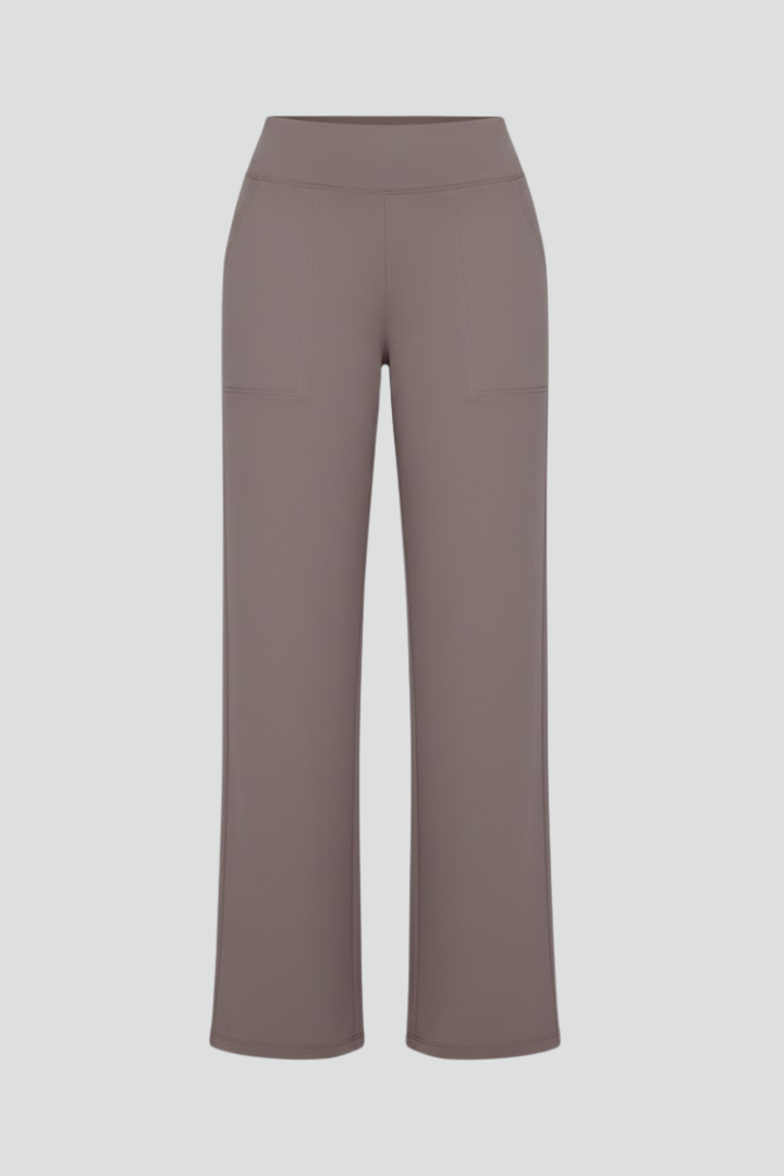 Women's High Waist Wide Leg Trousers with Pockets — image 1