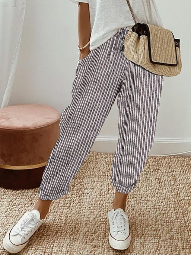 Trousers Womens Cotton Breathable Moisture Wicking Relaxed