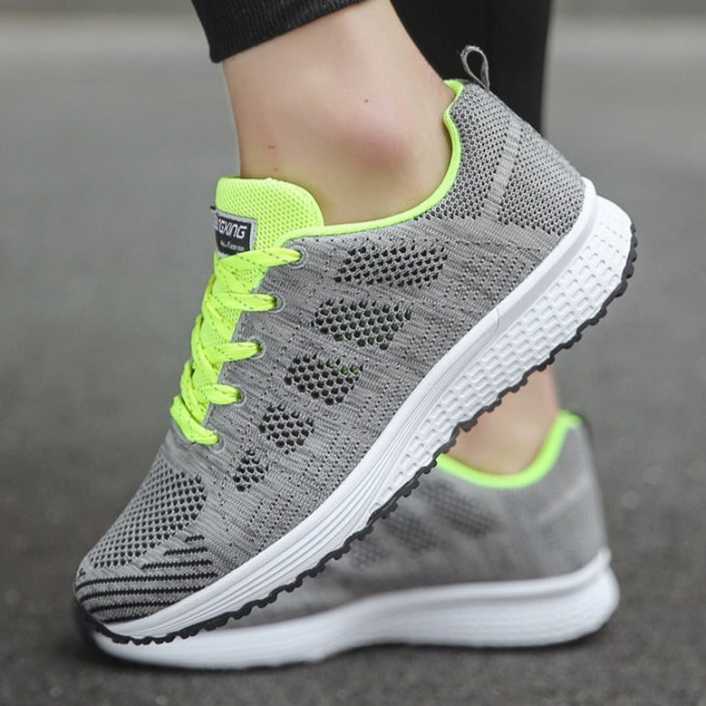 Walking Shoes Womens Arch Support Cushioned Sole Lace Up