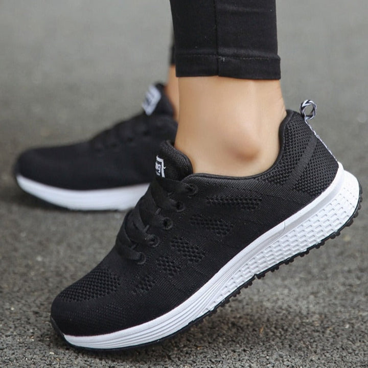 Walking Shoes Womens Arch Support Cushioned Sole Lace Up