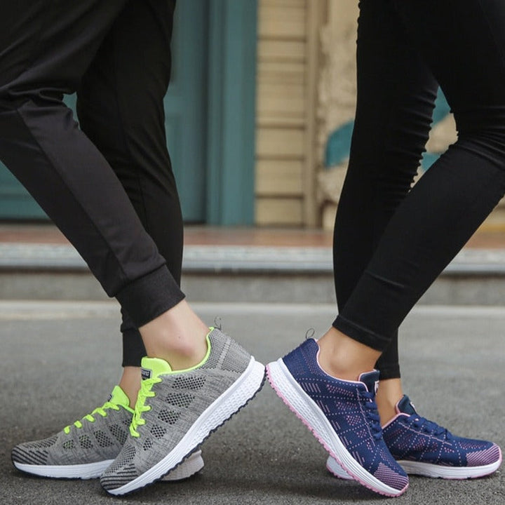 Walking Shoes Womens Arch Support Cushioned Sole Lace Up