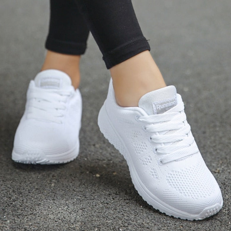 Walking Shoes Womens Arch Support Cushioned Sole Lace Up