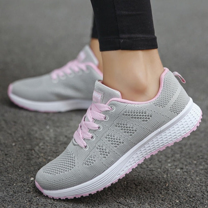 Walking Shoes Womens Arch Support Cushioned Sole Lace Up