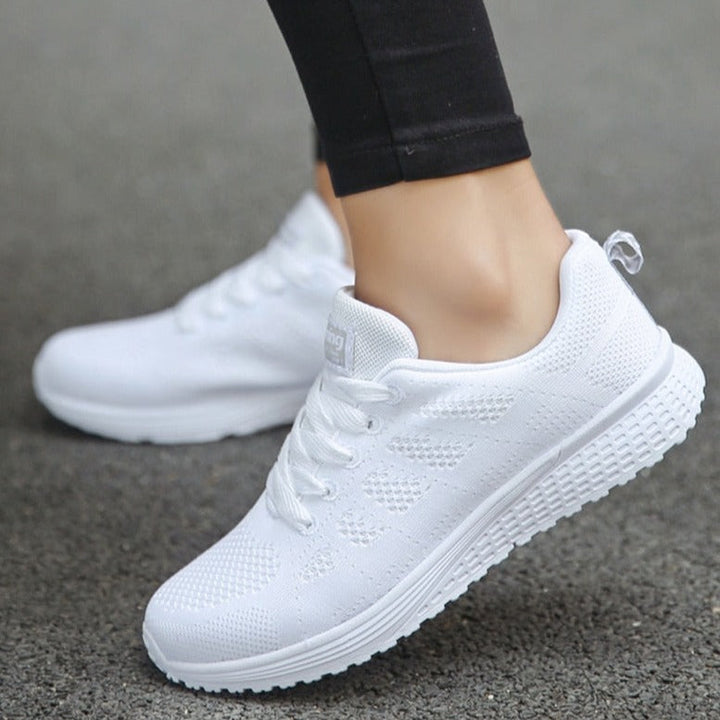 Walking Shoes Womens Arch Support Cushioned Sole Lace Up
