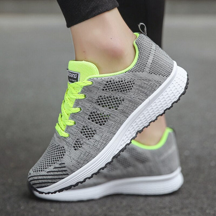 Walking Shoes Womens Arch Support Cushioned Sole Lace Up