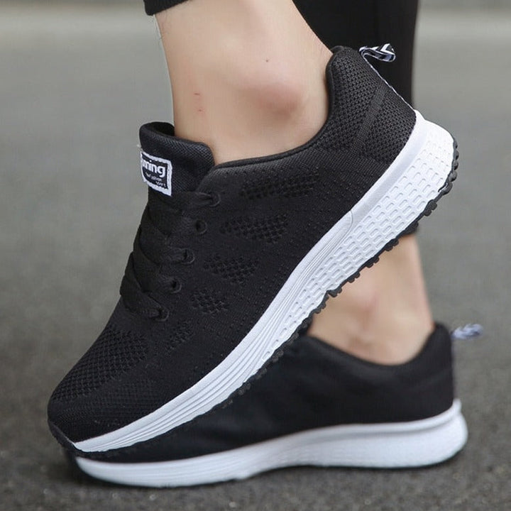 Walking Shoes Womens Arch Support Cushioned Sole Lace Up