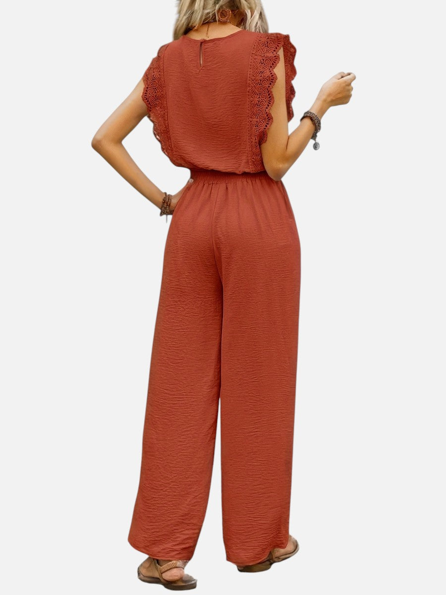 Two Piece Outfit Set Womens Relaxed Top Wide Leg Trousers