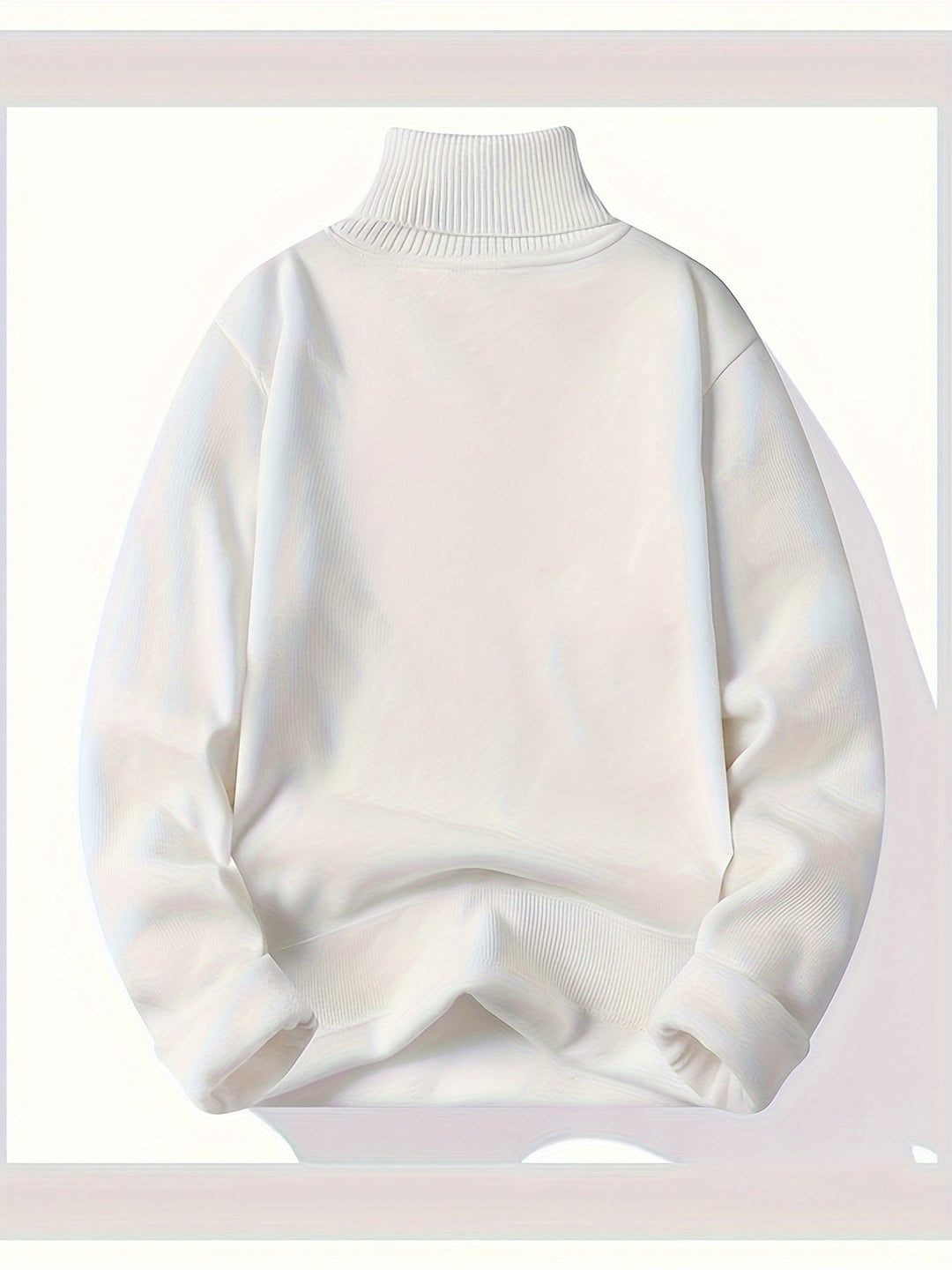 Jumper Womens High Neck Funnel Collar Textured Knit Dropped Shoulder Hip Length - image 13