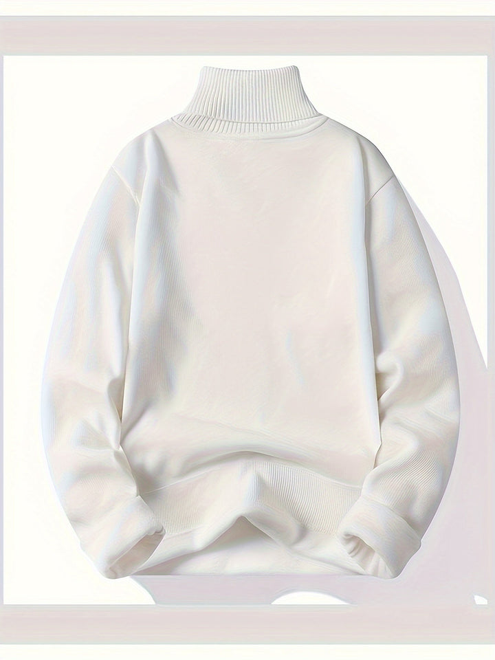 Jumper Womens High Neck Funnel Collar Textured Knit Dropped Shoulder Hip Length - image 13