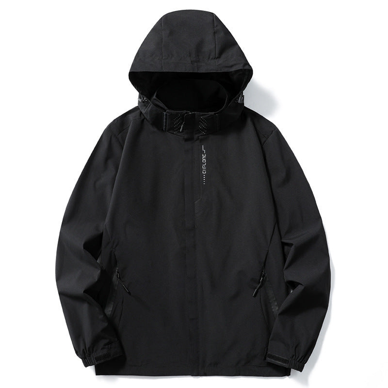 Waterproof Jacket Womens Hooded Shell Lightweight Zip Front - image 2