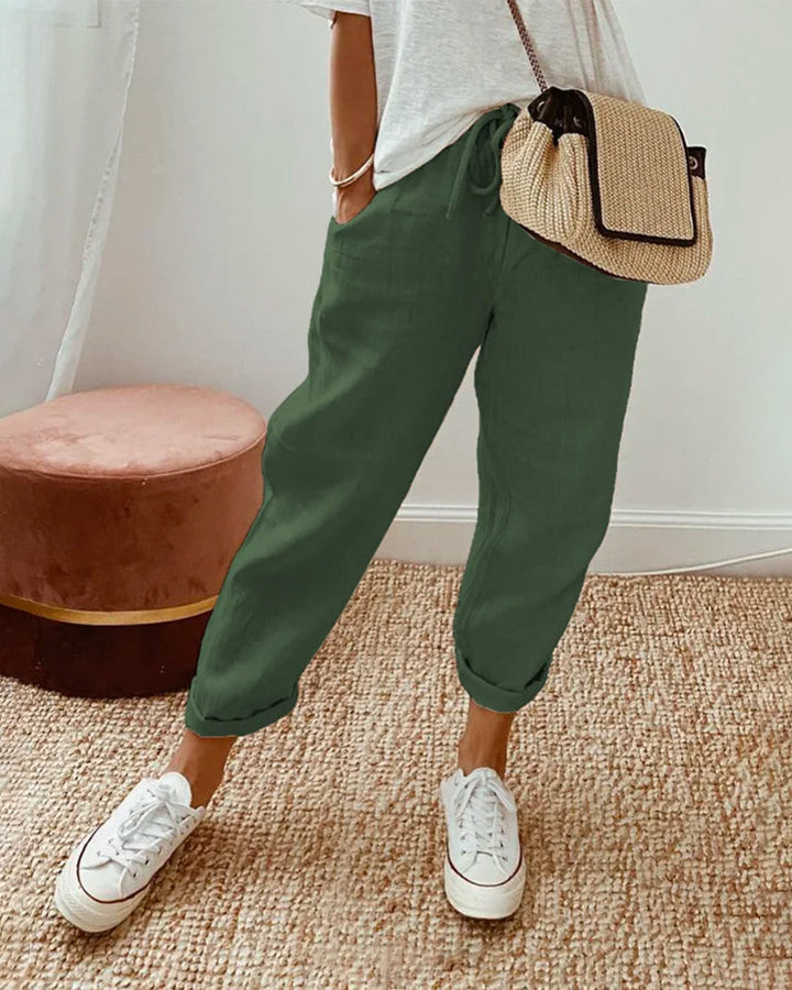 Trousers Womens Cotton Breathable Moisture Wicking Relaxed