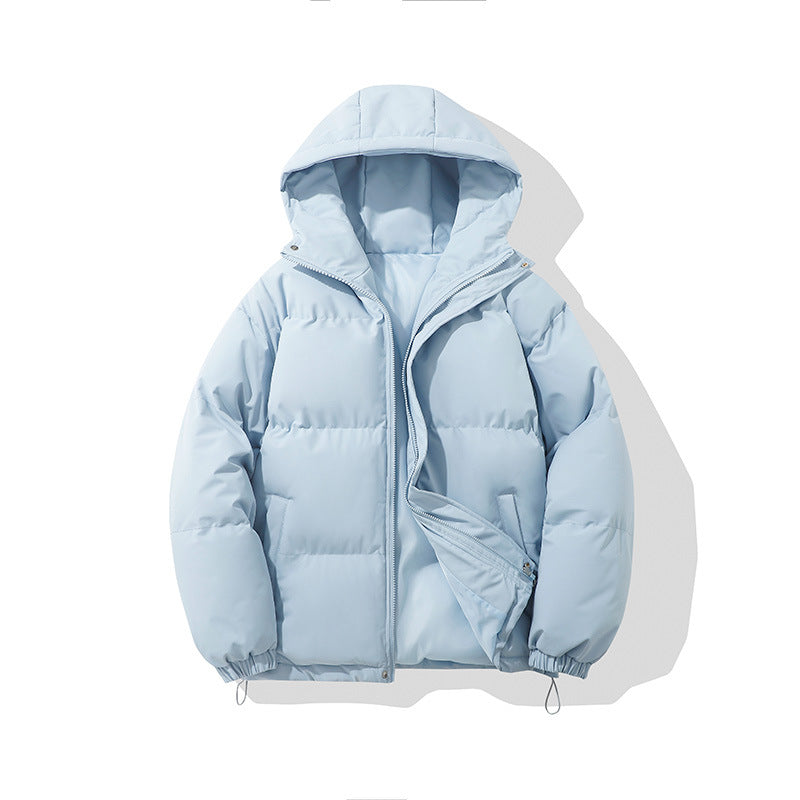 Hooded Puffer Jacket Womens Zip Front Drawstring Hem Padded - image 7