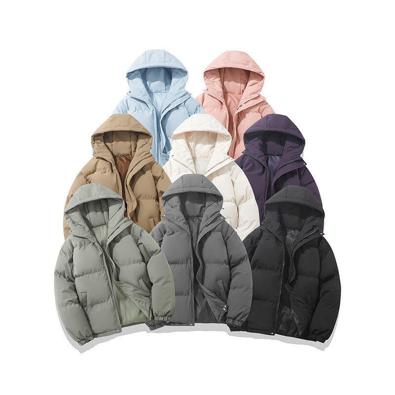 Hooded Puffer Jacket Womens Zip Front Drawstring Hem Padded - image 10