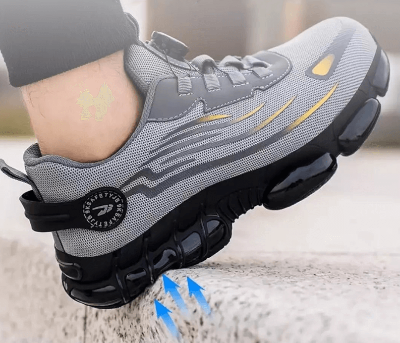 Trainers Mens Rotary Dial Lacing Breathable Mesh Upper Chunky Grippy Sole Toe Bumper - image 5