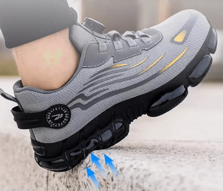 Trainers Mens Rotary Dial Lacing Breathable Mesh Upper Chunky Grippy Sole Toe Bumper - image 5