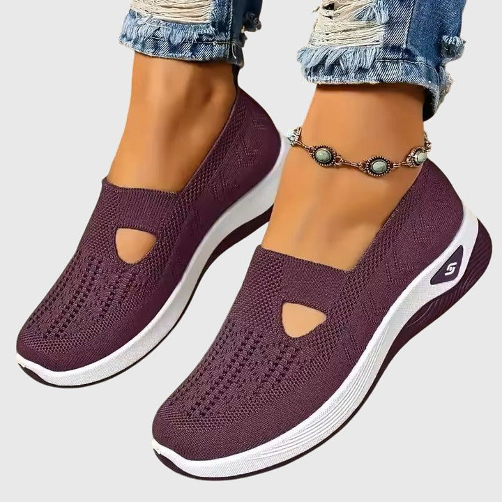 Slip On Shoes Womens Breathable Lining Wide Fit Cushioned Insole