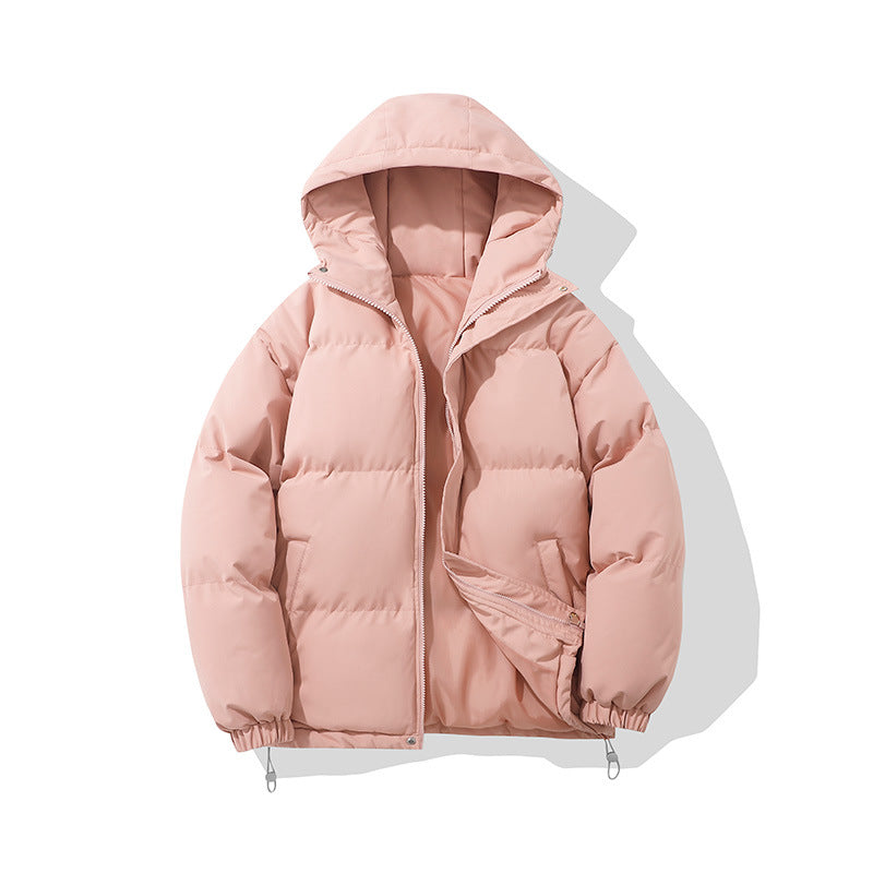 Hooded Puffer Jacket Womens Zip Front Drawstring Hem Padded - image 8