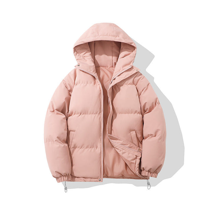 Hooded Puffer Jacket Womens Zip Front Drawstring Hem Padded - image 8