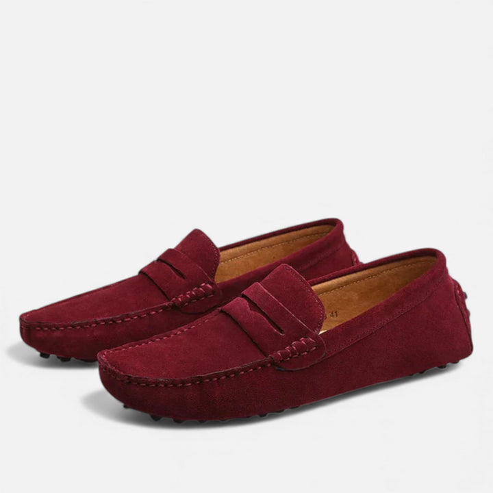 Driving Loafers Mens Suede-Look Penny Moccasin Slip-On Rubber Pebble Sole - image 6