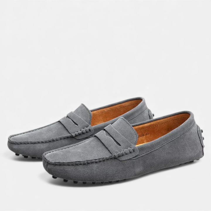 Driving Loafers Mens Suede-Look Penny Moccasin Slip-On Rubber Pebble Sole - image 9