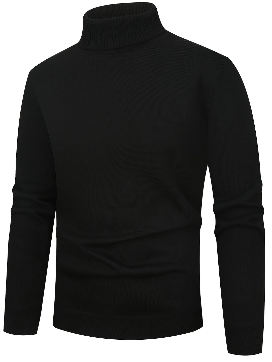 Jumper Womens High Neck Funnel Collar Textured Knit Dropped Shoulder Hip Length - image 8