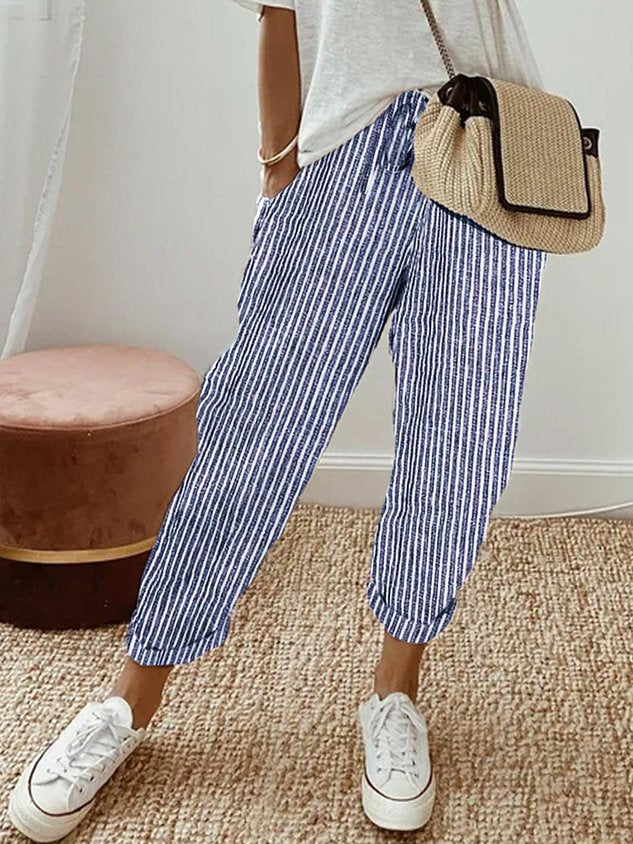 Trousers Womens Cotton Breathable Moisture Wicking Relaxed