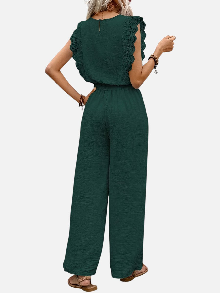 Two Piece Outfit Set Womens Relaxed Top Wide Leg Trousers