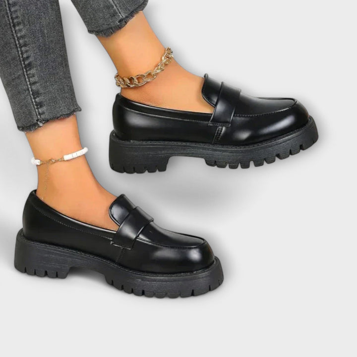 Loafers Womens Cushioned Footbed Slip On Smart Finish