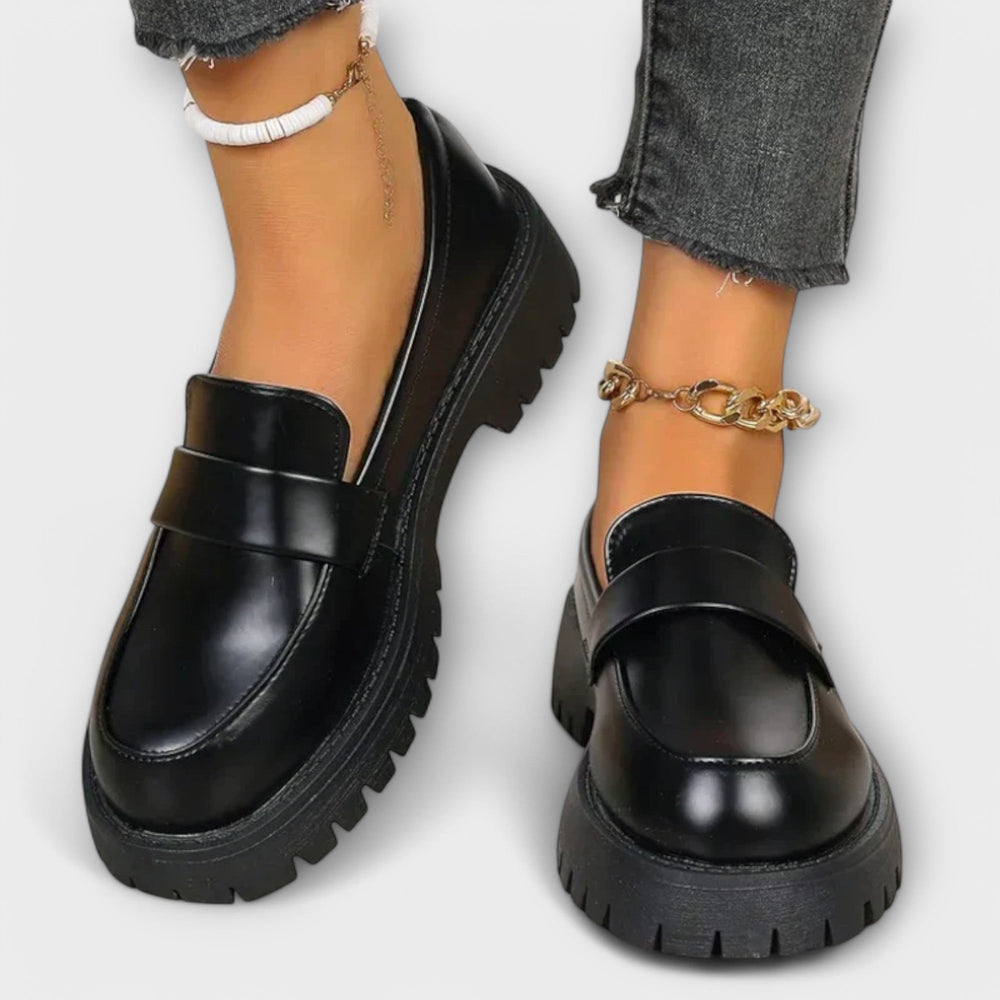 Loafers Womens Cushioned Footbed Slip On Smart Finish