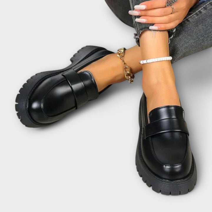 Loafers Womens Cushioned Footbed Slip On Smart Finish