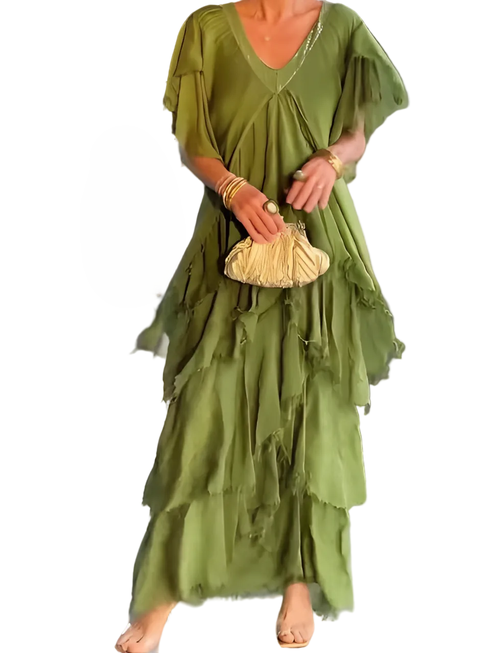 Boho Tiered Dress for Women Maxi