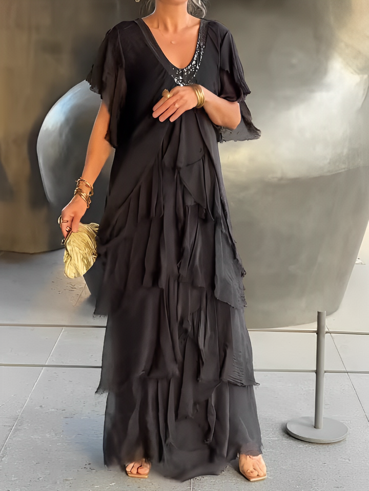 Boho Tiered Dress for Women Maxi