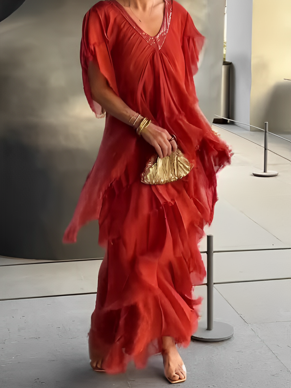 Boho Tiered Dress for Women Maxi