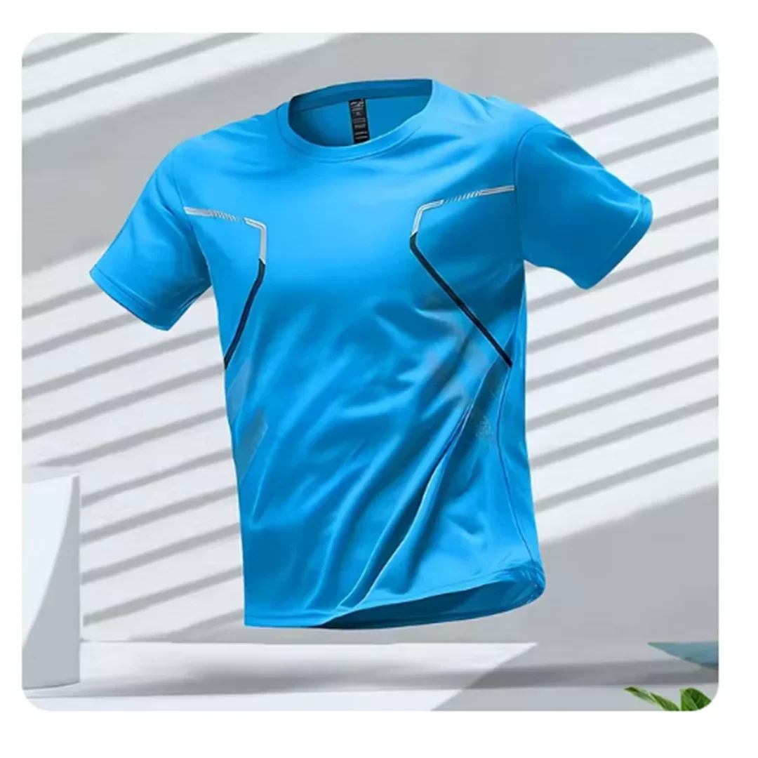Gym T Shirt Mens Performance Quick Dry Training Short Sleeve Crew Neck Athletic Fit Moisture Wicking - image 5